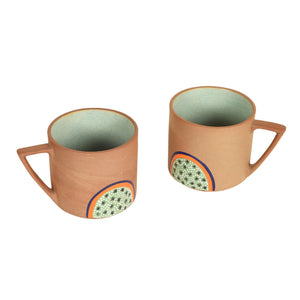 Brown - Desert Sand Breakfast Cups and Tray (Set of 3)