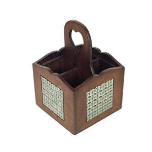 Brown - Handcrafted Jade Bottle and Tools Holder