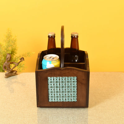 Brown - Handcrafted Jade Bottle and Tools Holder