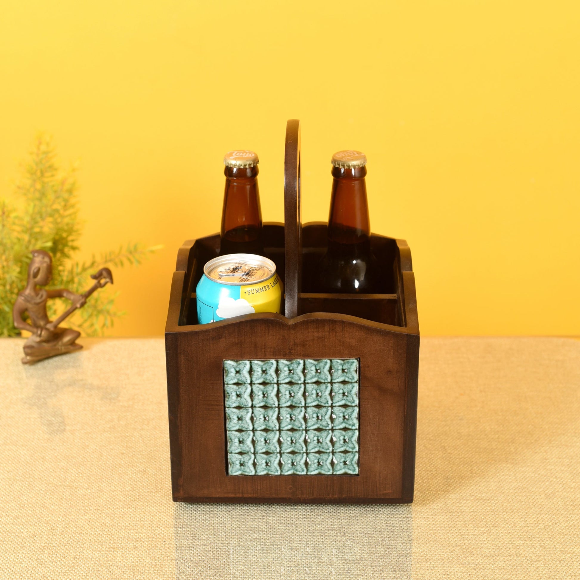 Brown - Handcrafted Jade Bottle and Tools Holder