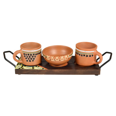 Brown - Knosh Breakfast Set in a Stylish Tray (Set of 3)