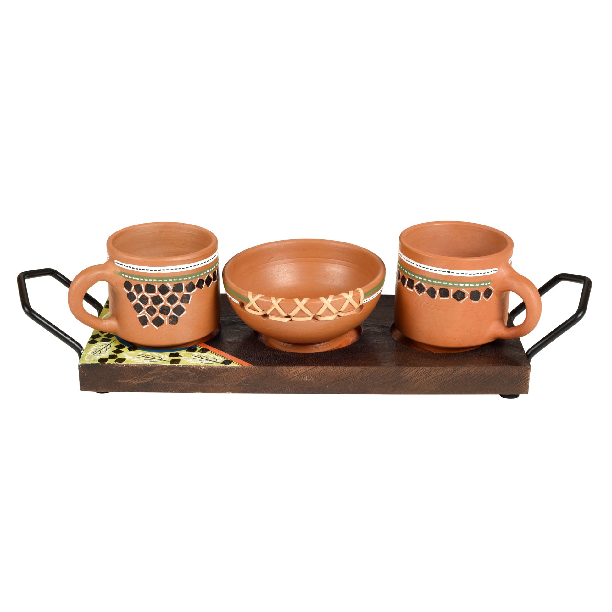 Brown - Knosh Breakfast Set in a Stylish Tray (Set of 3)