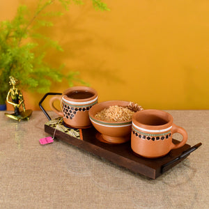 Brown - Knosh Breakfast Set in a Stylish Tray (Set of 3)