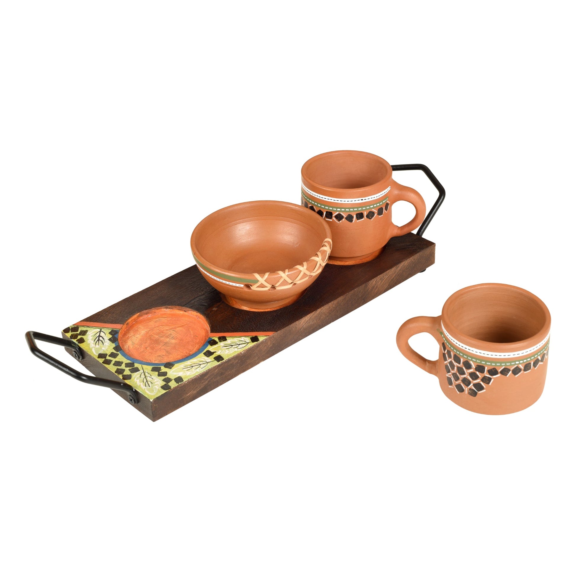 Brown - Knosh Breakfast Set in a Stylish Tray (Set of 3)