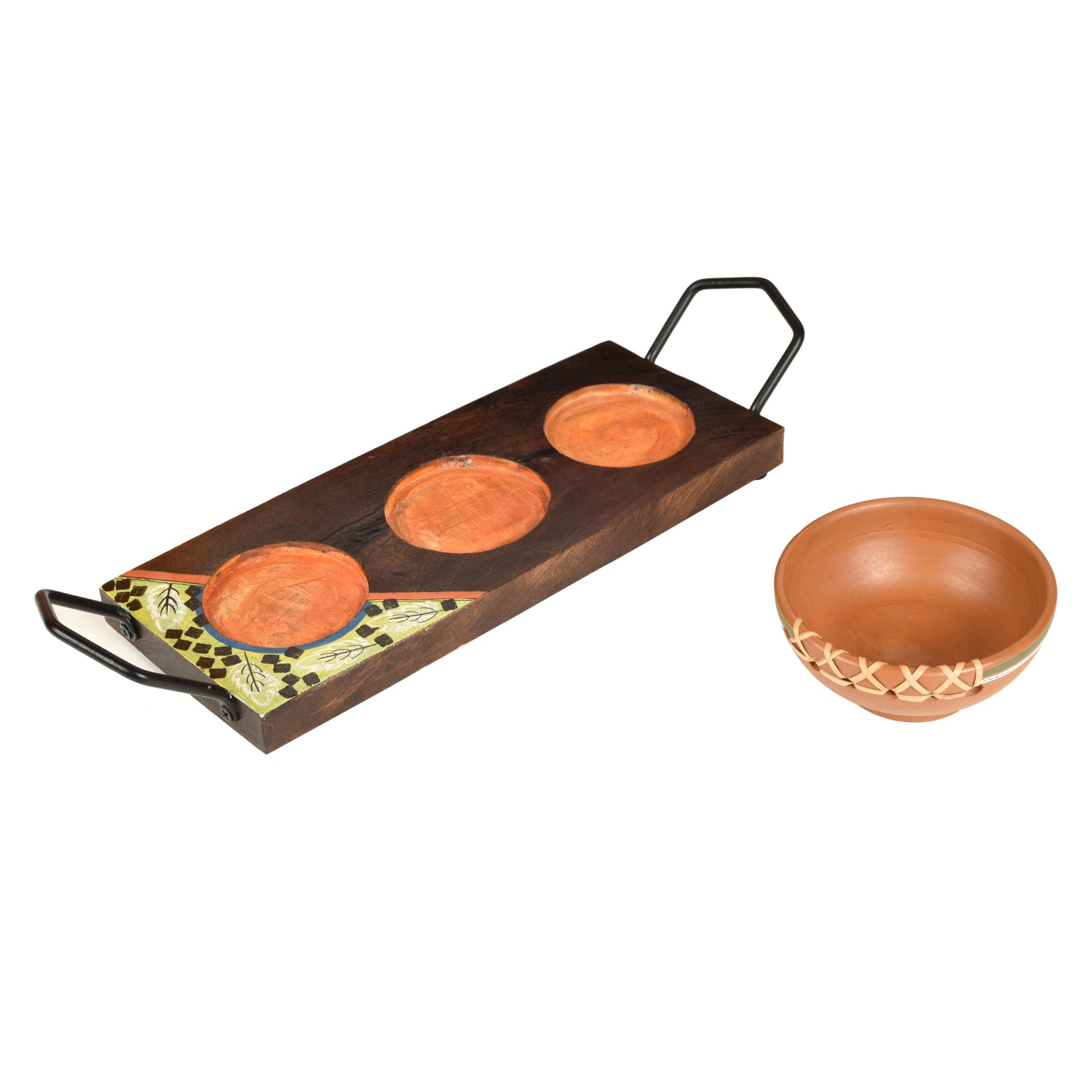 Brown - Knosh Breakfast Set in a Stylish Tray (Set of 3)