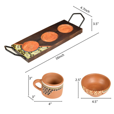 Brown - Knosh Breakfast Set in a Stylish Tray (Set of 3)