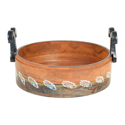 Brown - Autumn Leaf Multi-Purpose Stand in Round Shape