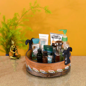 Brown - Autumn Leaf Multi-Purpose Stand in Round Shape