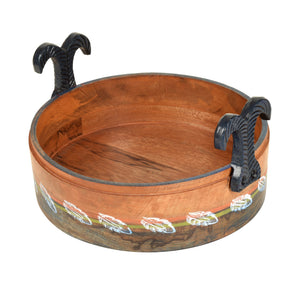 Brown - Autumn Leaf Multi-Purpose Stand in Round Shape