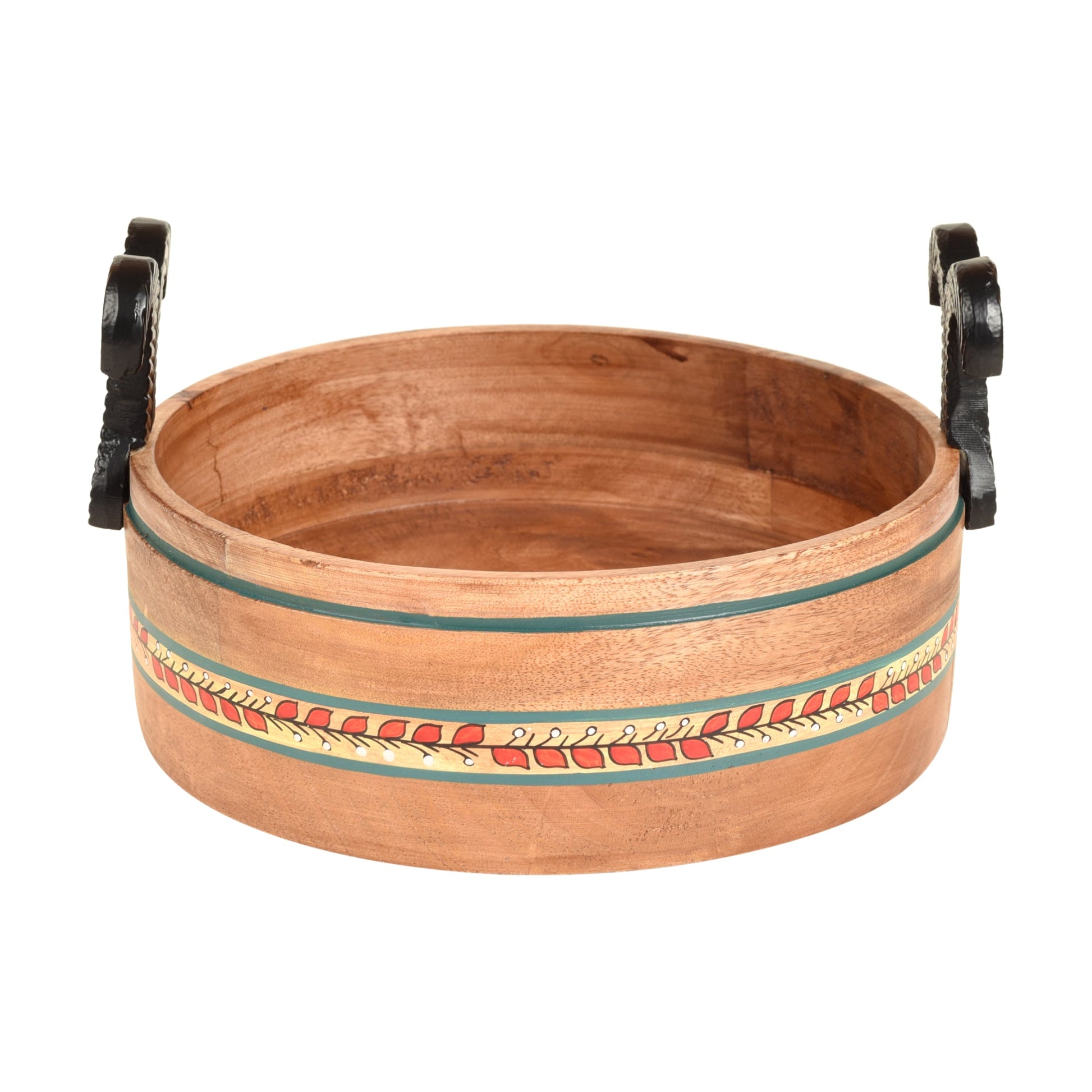 Beige - Rosho Fruit Basket Handcrafted in Mango Wood