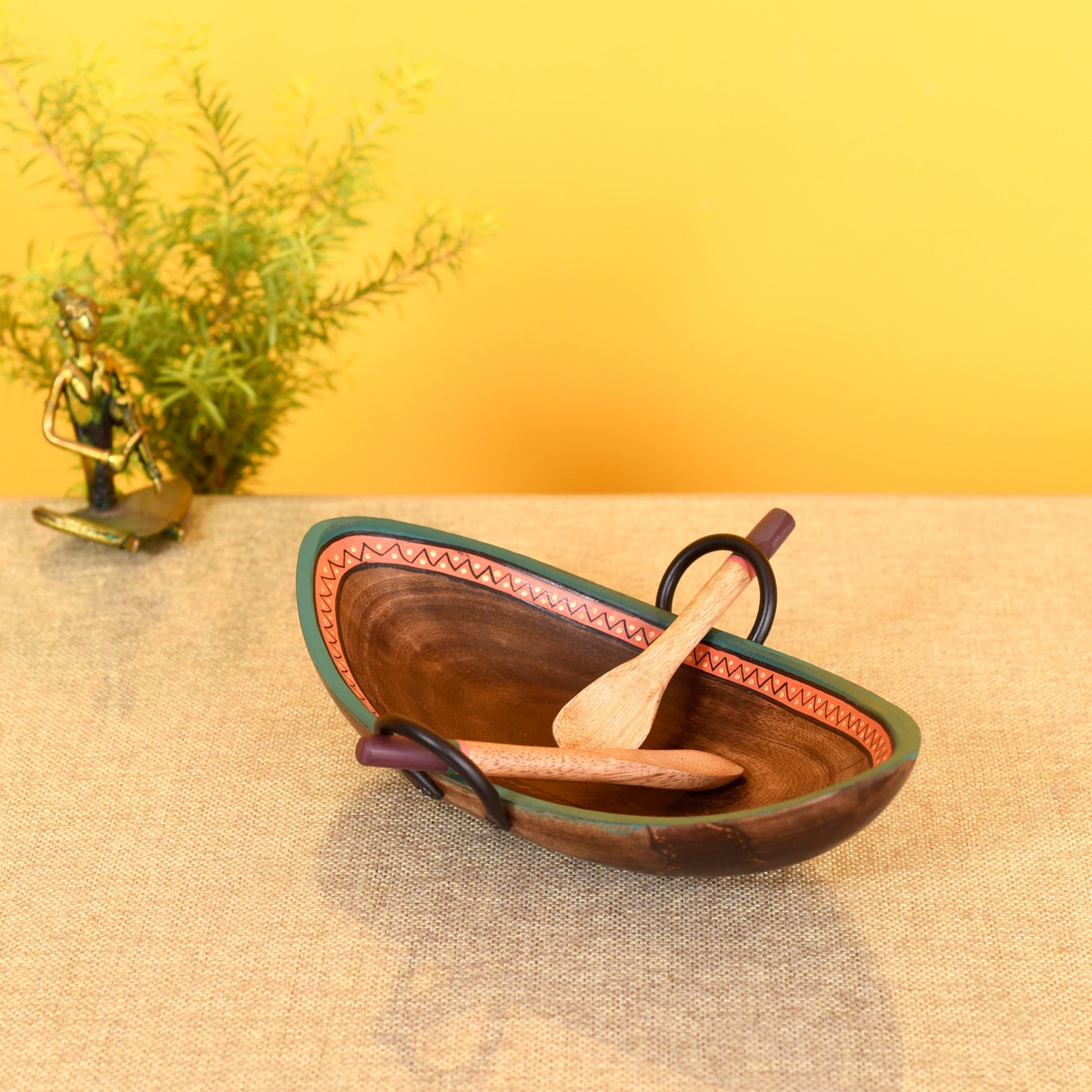 Brown - Leaf Of Nature' Serving Platter In Rosewood