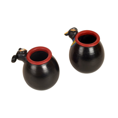 Animal Heads Multipurpose Pots (So2) in Black & Yellow (3x3x3.5/3x3x3.5