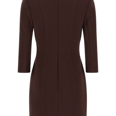Elisabetta Franchi Logo Dress With Elastic Bands