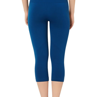 High Rise Sports Capri Pants - Poseidon