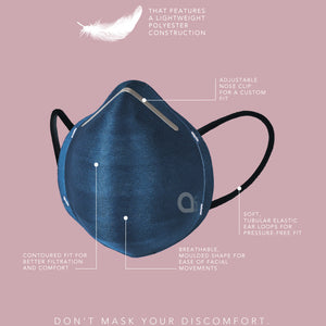 Ultra-light Contoured Fit Mask (Pack of 3) - Blk-A Grey-D Blue