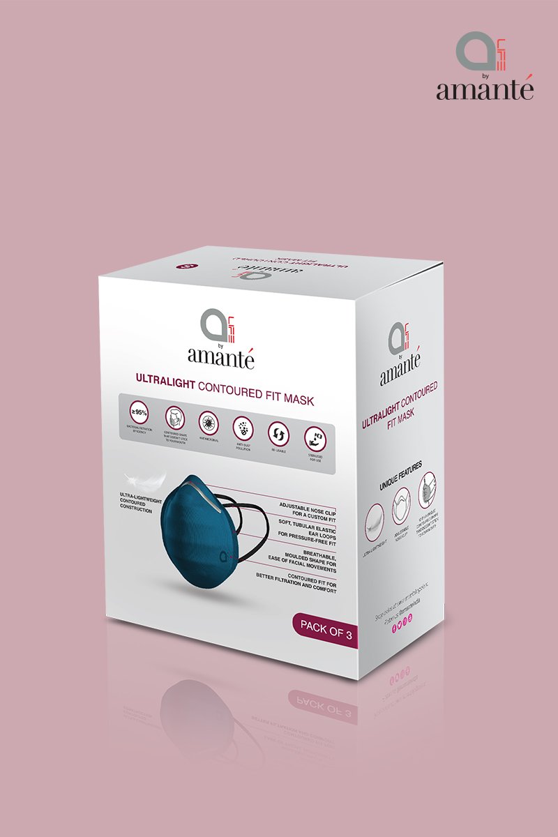 Ultra-light Contoured Fit Mask (Pack of 3) - Chlk Rose-Thyme-I Topaz