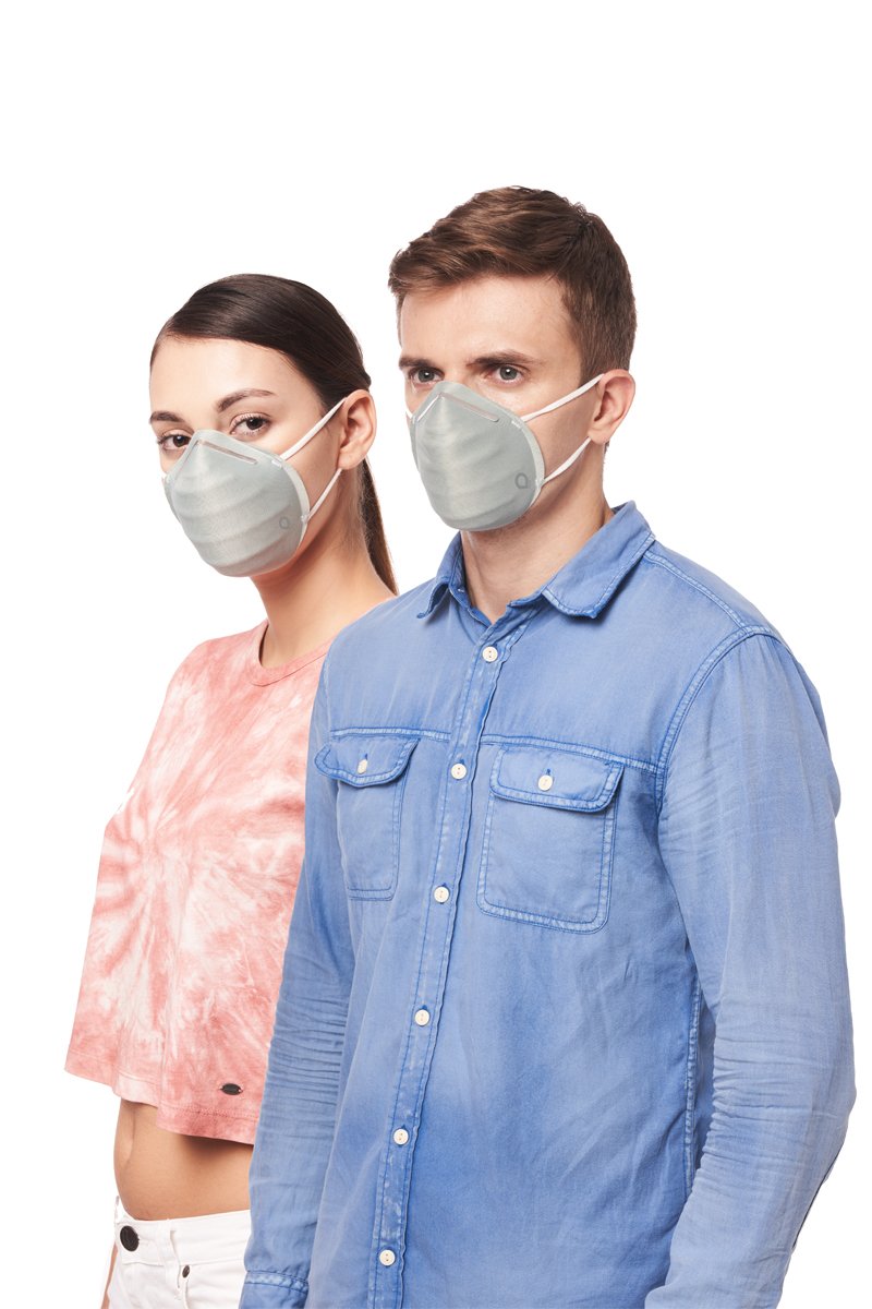 Ultra-light Contoured Fit Mask (Pack of 3) - D Blue-A Grey-Chlk Rose