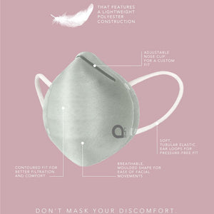 Ultra-light Contoured Fit Mask (Pack of 3) - D Blue-A Grey-Chlk Rose