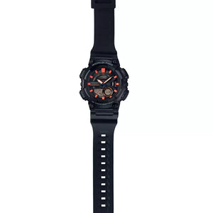 Casio Youth Black & Orange Dial Men 46.6mm