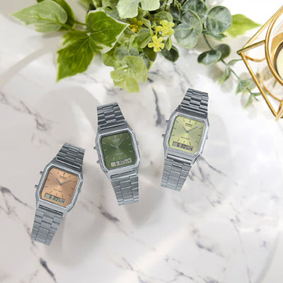 Casio Vintage Green Dial Unisex 29.8mm AD280 AQ-230A-9AMQY