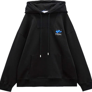 ADER error x Zara Embroidered Sweatshirt Black