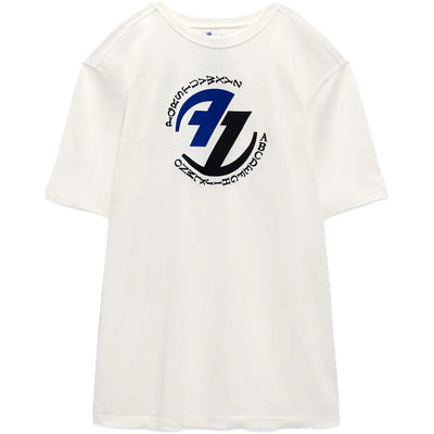 ADER error x Zara Graphic T-shirt Oyster White