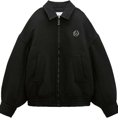 ADER error x Zara Oversized Bomber Jacket Black
