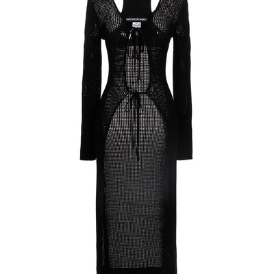 AndreĀdamo Openwork Long Cardigan