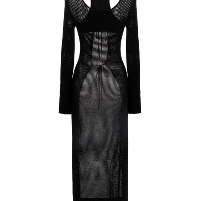 AndreĀdamo Openwork Long Cardigan