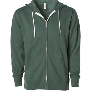 Unisex Lightweight Fitted Zip Hooded Sweatshirt