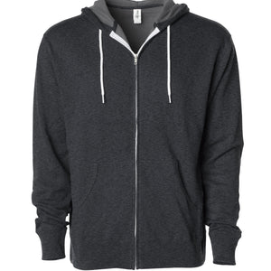 Unisex Lightweight Fitted Zip Hooded Sweatshirt