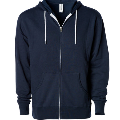 Unisex Lightweight Fitted Zip Hooded Sweatshirt