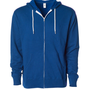 Unisex Lightweight Fitted Zip Hooded Sweatshirt