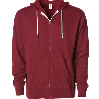 Unisex Lightweight Fitted Zip Hooded Sweatshirt