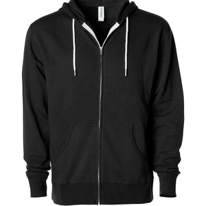Unisex Lightweight Fitted Zip Hooded Sweatshirt