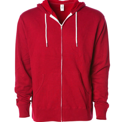 Unisex Lightweight Fitted Zip Hooded Sweatshirt