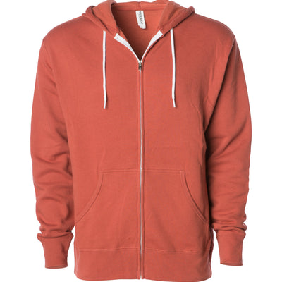 Unisex Lightweight Fitted Zip Hooded Sweatshirt