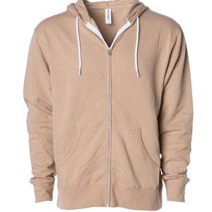 Unisex Lightweight Fitted Zip Hooded Sweatshirt