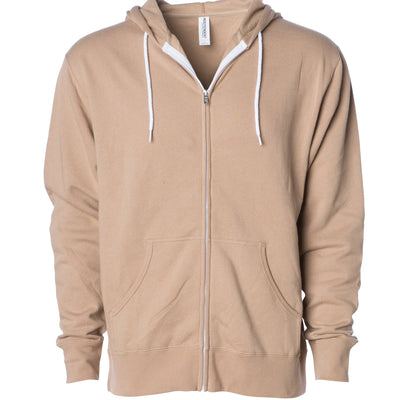 Unisex Lightweight Fitted Zip Hooded Sweatshirt