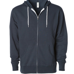 Unisex Lightweight Fitted Zip Hooded Sweatshirt