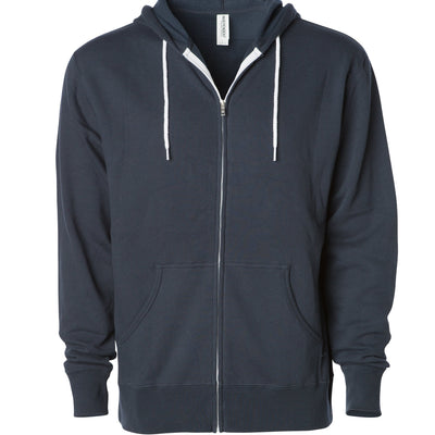 Unisex Lightweight Fitted Zip Hooded Sweatshirt