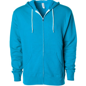 Unisex Lightweight Fitted Zip Hooded Sweatshirt