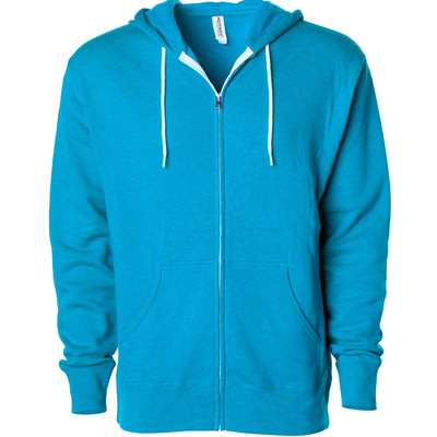 Unisex Lightweight Fitted Zip Hooded Sweatshirt