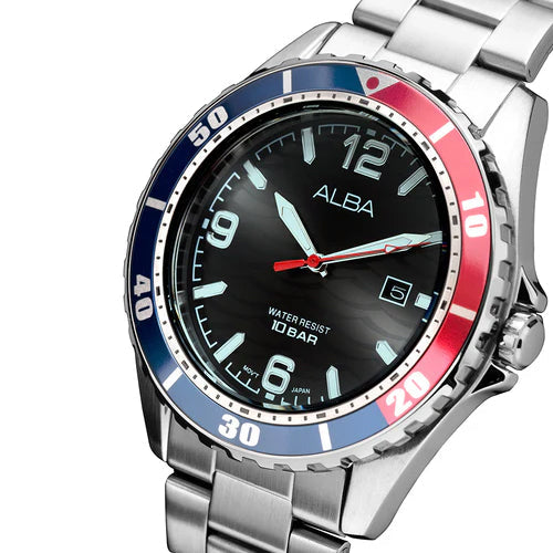 Alba Active Black Dial Men 44mm AG8N45X1