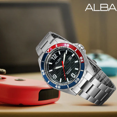 Alba Active Black Dial Men 44mm AG8N45X1