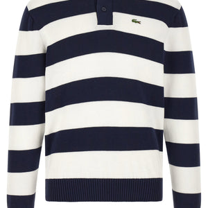 Lacoste Striped Pulover With Polo Collar