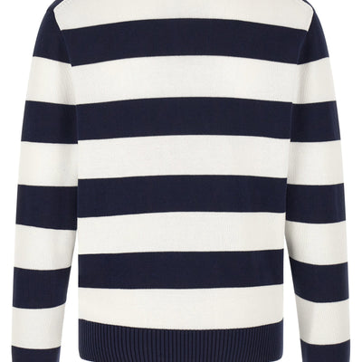 Lacoste Striped Pulover With Polo Collar