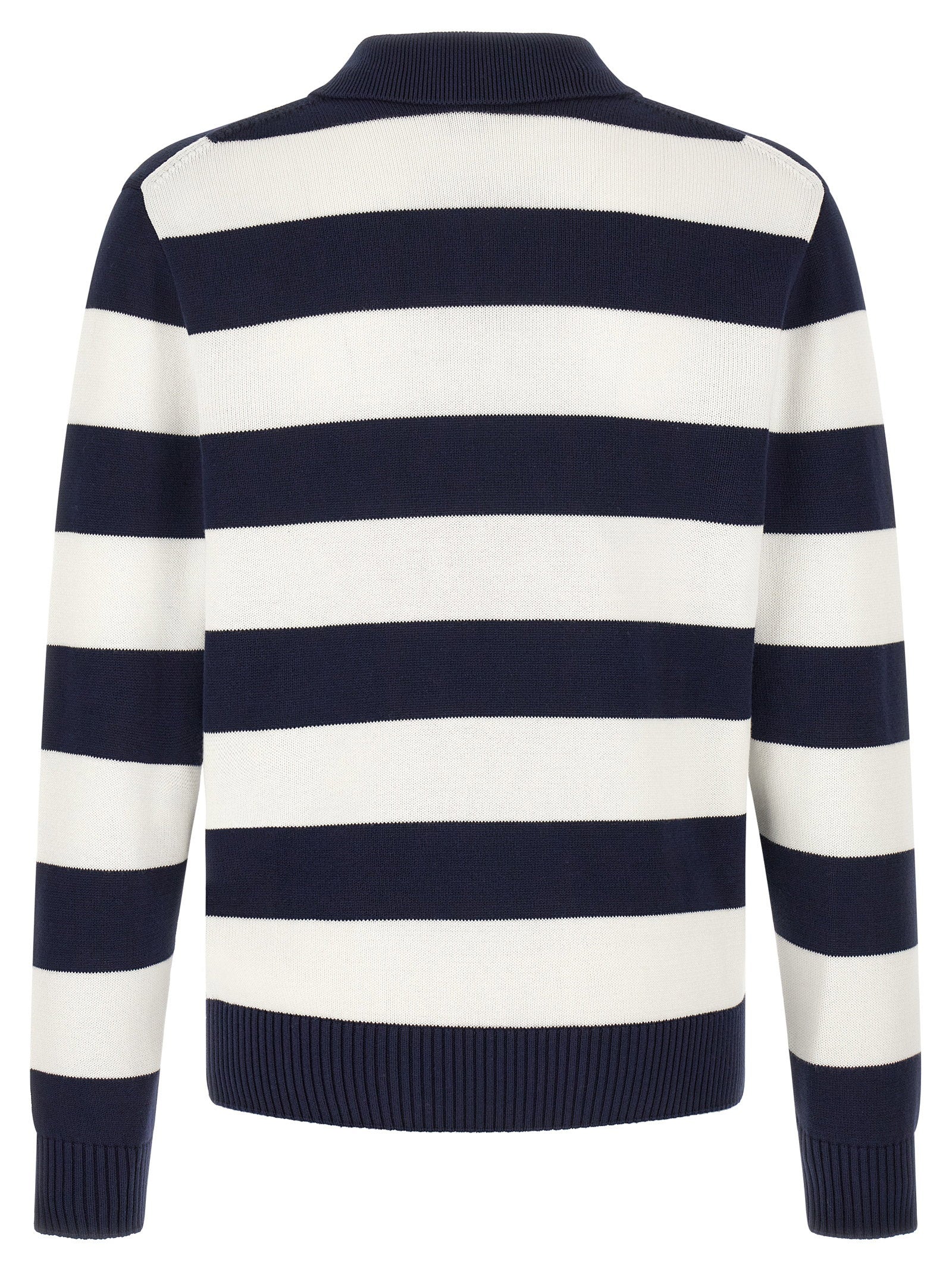 Lacoste Striped Pulover With Polo Collar