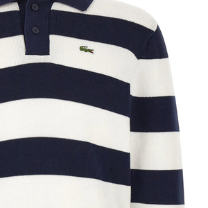 Lacoste Striped Pulover With Polo Collar