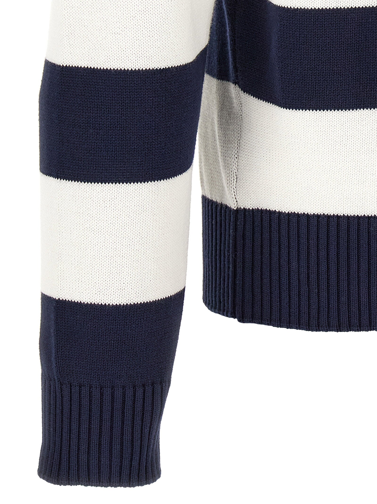 Lacoste Striped Pulover With Polo Collar